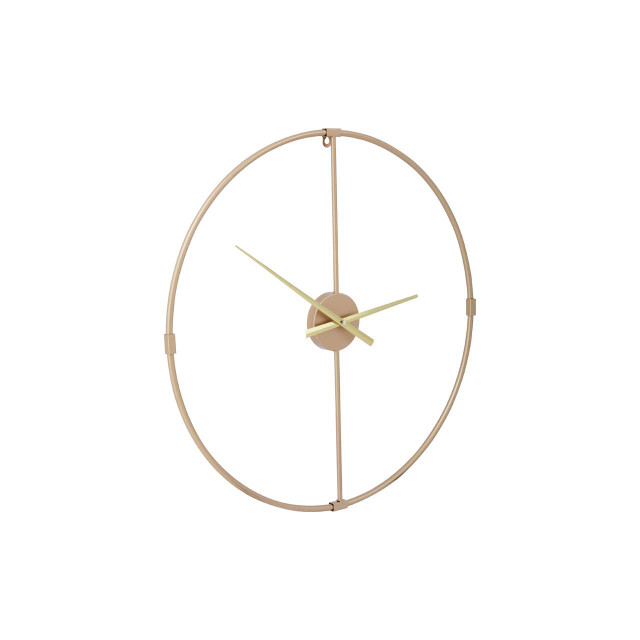 Premier Housewares Beauly Metal Wall Clock With Gold Finish