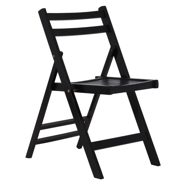 Premier Housewares Beauport Black Wood Folding Chair