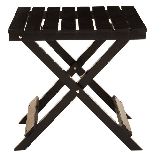 Premier Housewares Beauport Black Wood Folding Table