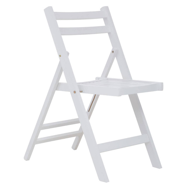 Premier Housewares Beauport White Wood Folding Chair