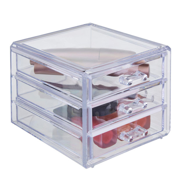 Premier Housewares Beauty Cosmetic Organiser With 3 Drawers