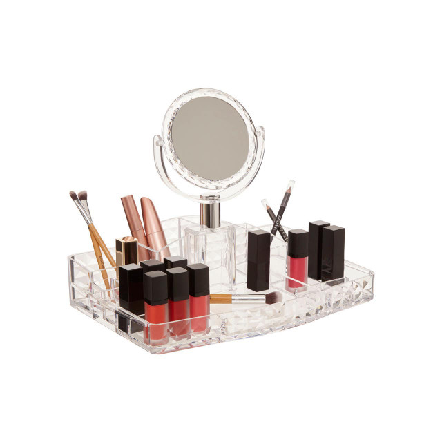 premier housewares Beauty Cosmetic Organiser With A Mirror