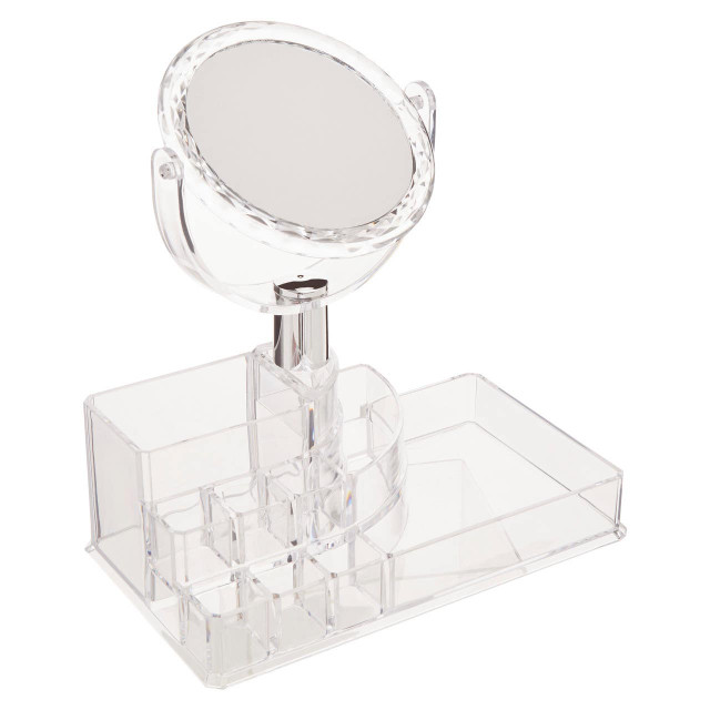 Premier Housewares Beauty Cosmetic Organiser With Mirror