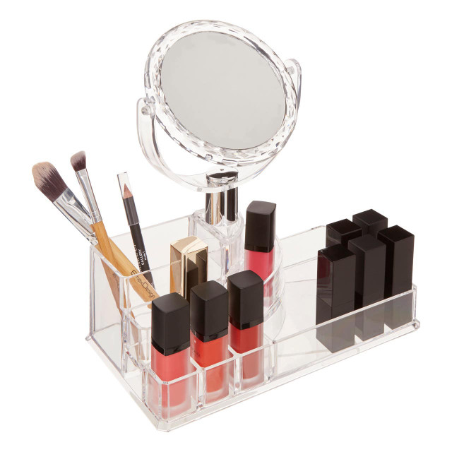 premier housewares Beauty Cosmetic Organiser With Mirror