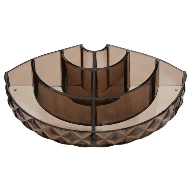 Premier Housewares Beauty Semi Round Black Cosmetic Organiser