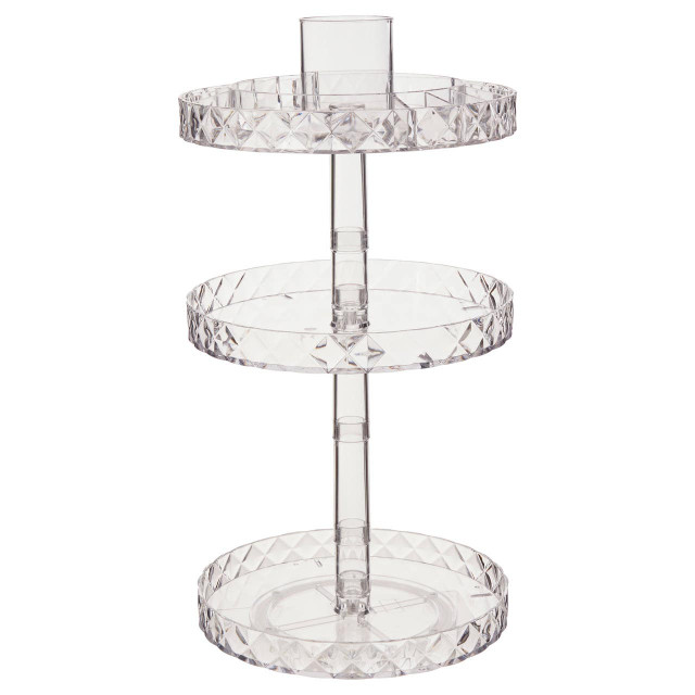 premier housewares Beauty Three Tier Revolving Cosmetic Organiser