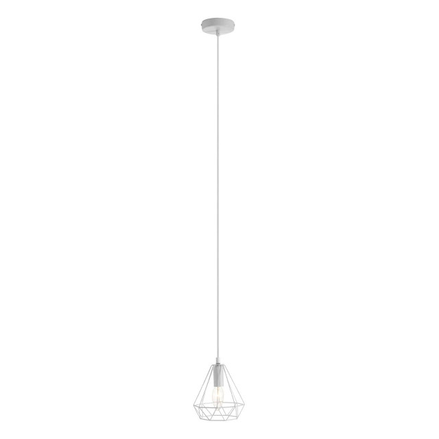 Premier Housewares Beli White Metal Wire Pendant Light