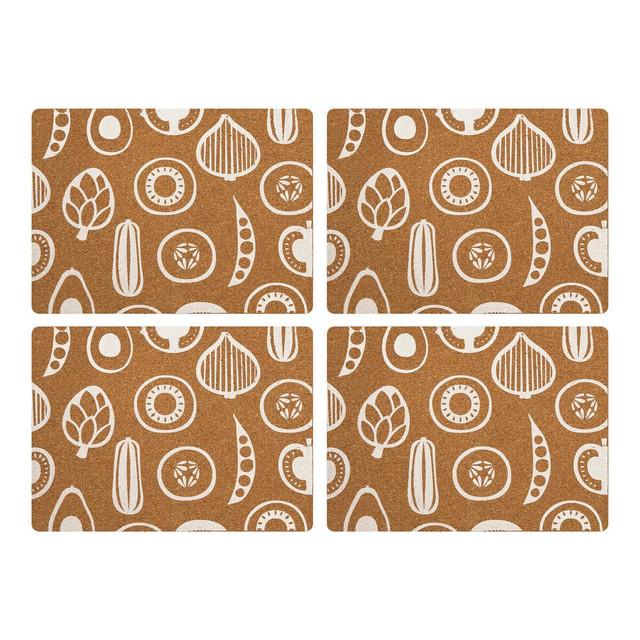 premier housewares Besa Set Of Four Cork Rectangular Placemats