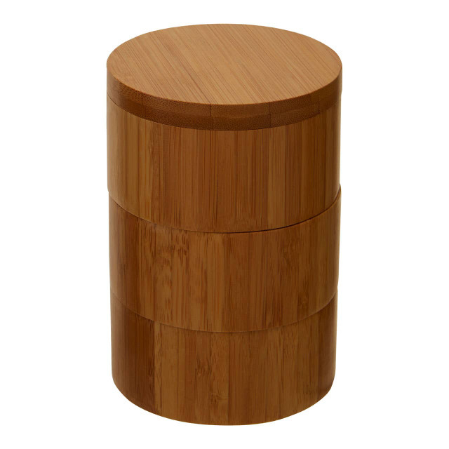 Premier Housewares Bessan Bamboo Natural Cylindrical Storage Set