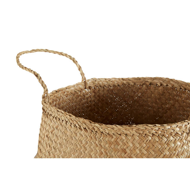 Premier Housewares Black And Natural Medium Seagrass Basket