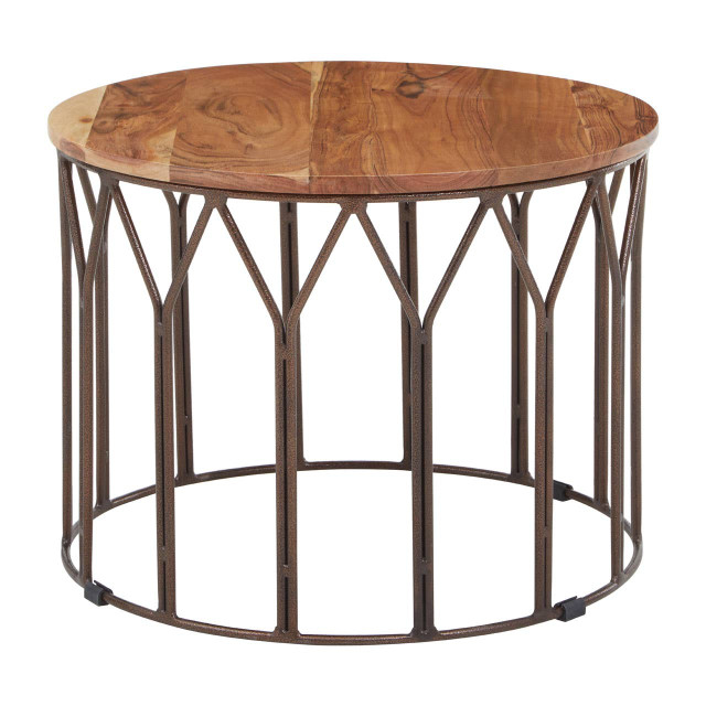 Premier Housewares Boho Acacia Wood Round Coffee Table