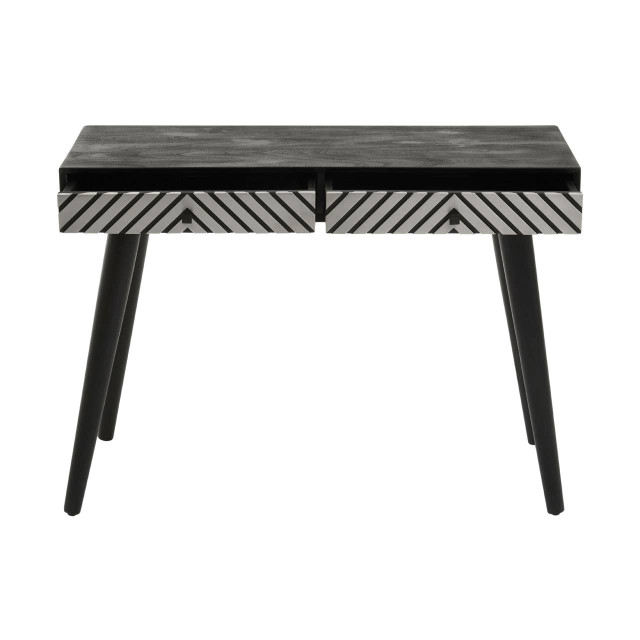 Premier Housewares Boho Black And White Two Drawer Console Table