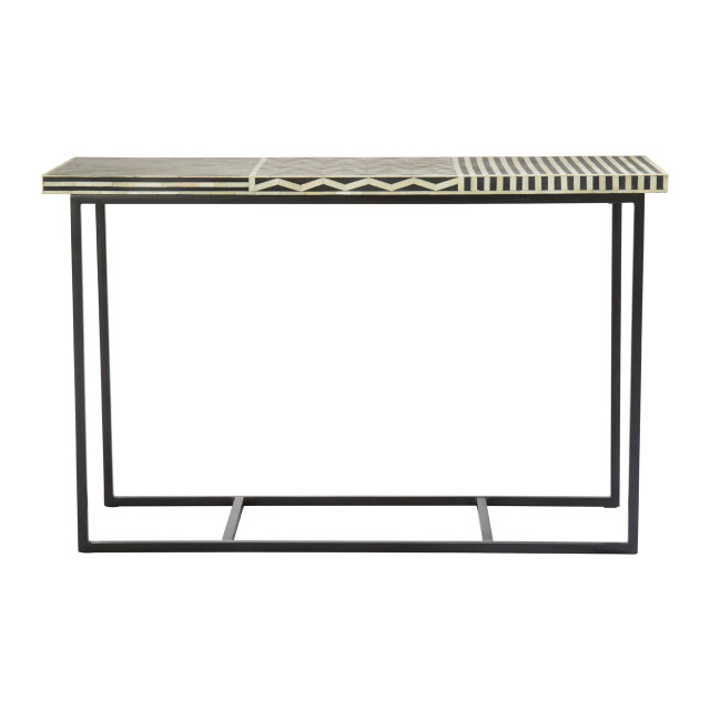 premier housewares Boho Mango Wood with Bone Inlay Console Table
