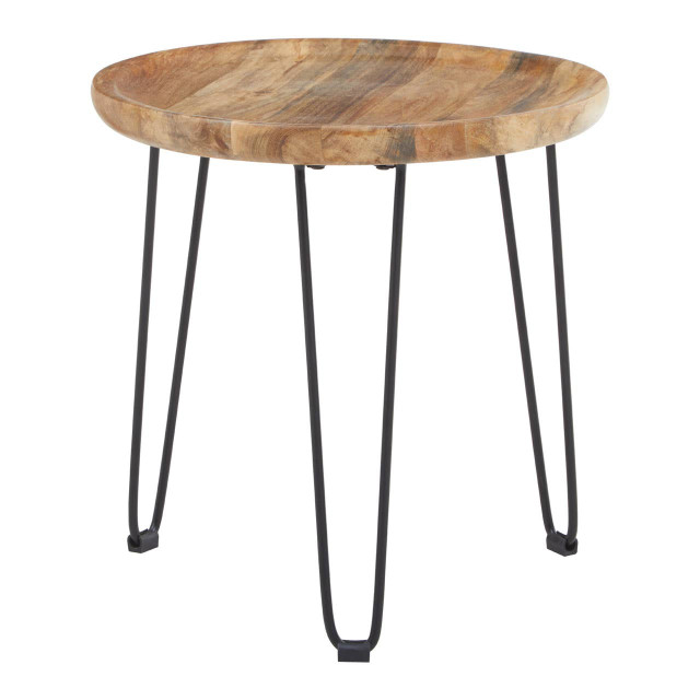 premier housewares Boho Natural Mango Wood Small Side Table