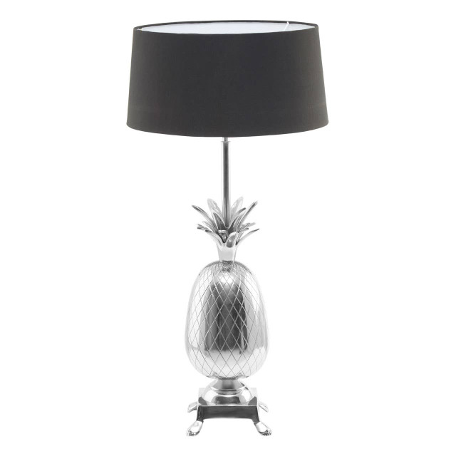 Premier Housewares Boho Nickel Finish Pineapple Table Lamp