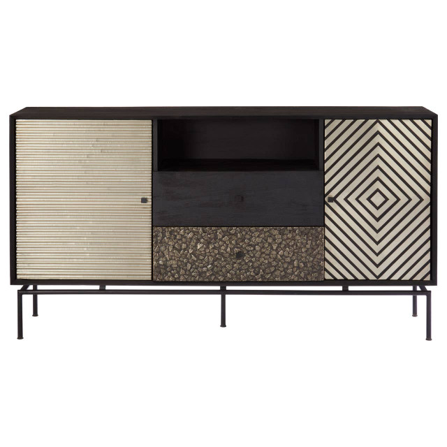 premier housewares Boho Patterned 2 Door Sideboard with Drawers