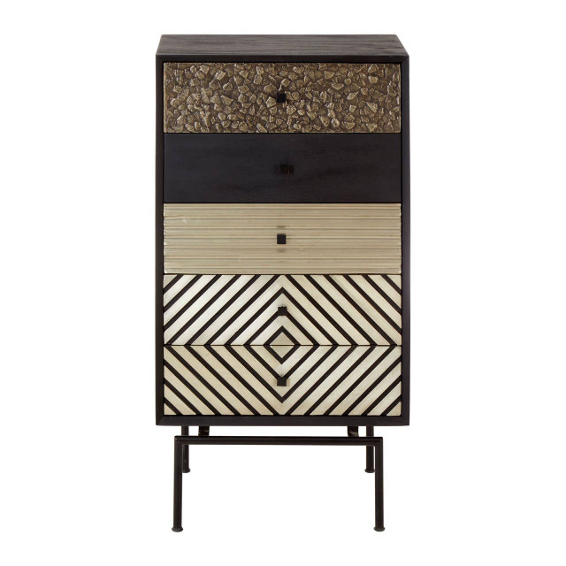 premier housewares Boho Patterned 5 Drawer Tall Cabinet