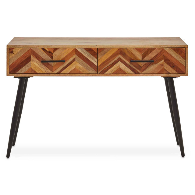 Premier Housewares Boho Two Drawer Mango Wood Console Table