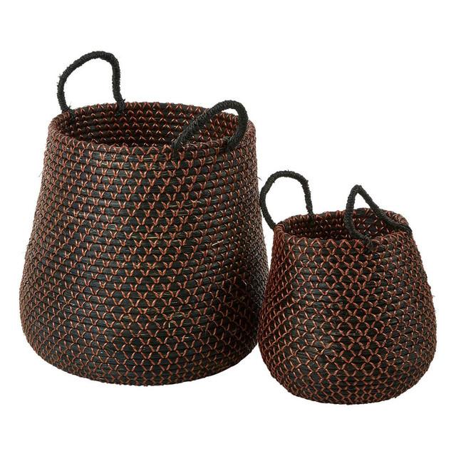 Premier Housewares Bora Set Of 2 Round Storage Baskets