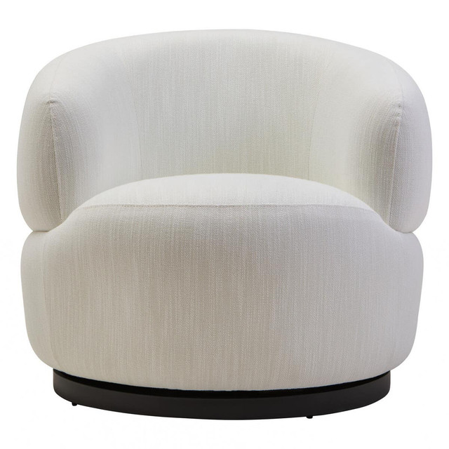 Premier Housewares Bordo Textured Cream Curved Swivel Chair