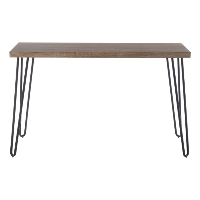premier housewares Borough Veneer Top Console Table With Hairpin Metal Legs