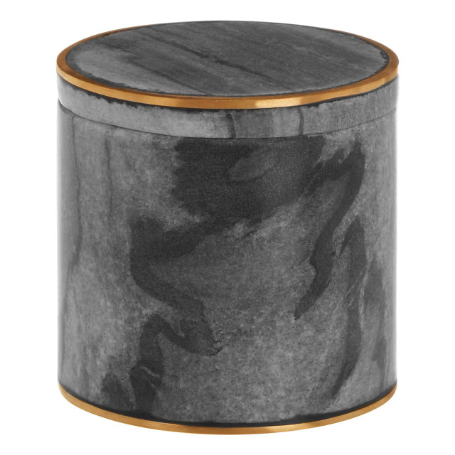 Premier Housewares Bosco Grey Marble And Gold Cotton Jar