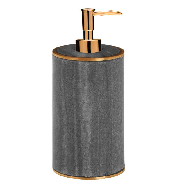 premier housewares Bosco Grey Marble And Gold Lotion Dispenser
