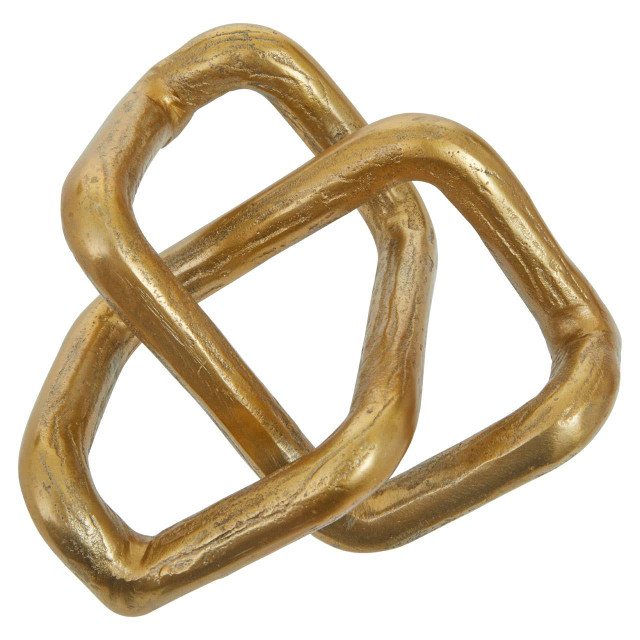 Premier Housewares Bosie Kensington Townhouse Rough Gold Sculpture