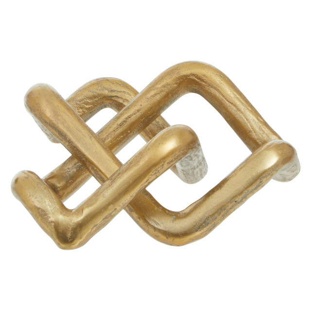 premier housewares Bosie Kensington Townhouse Rough Gold Sculpture