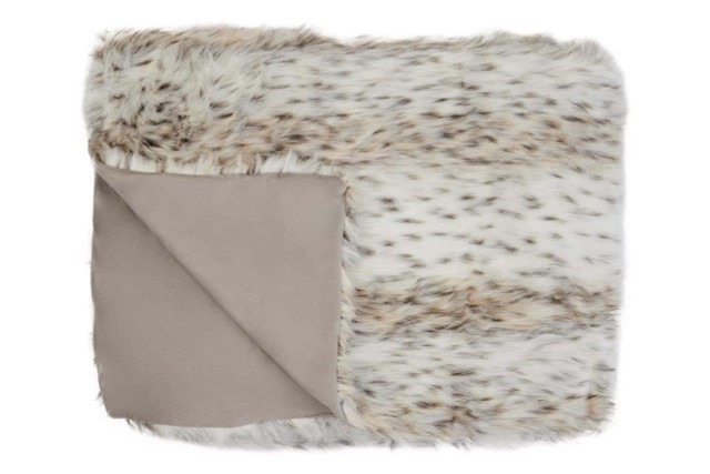 Premier Housewares Bosie Lamina Animal Print Fur Throw