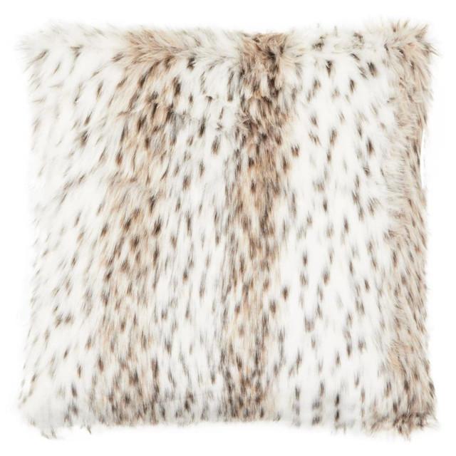 Premier Housewares Bosie Lamina Animal Print Square Fur Cushion
