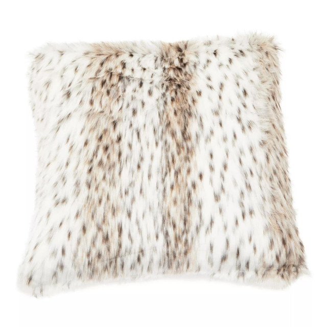 Premier Housewares Bosie Lamina Animal Print Square Fur Cushion