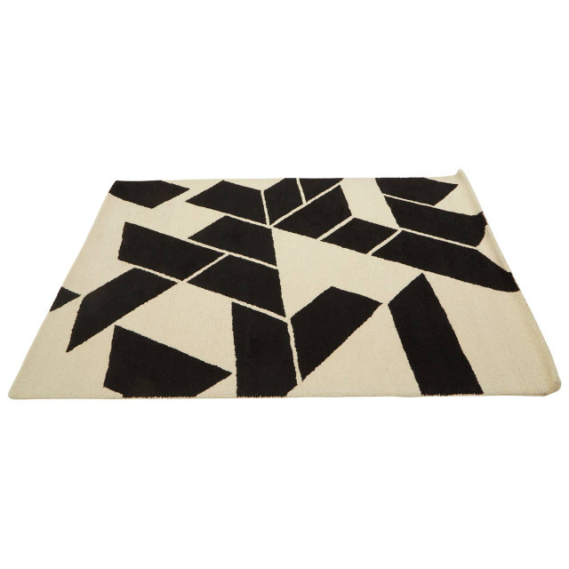 Premier Housewares Bosie Milana Small Black And White Geometric Rug