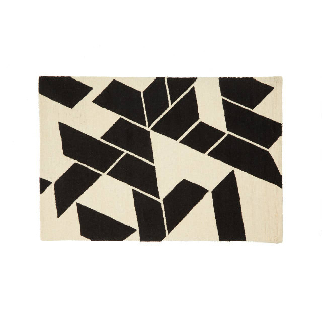premier housewares Bosie Milana Small Black and White Geometric Rug