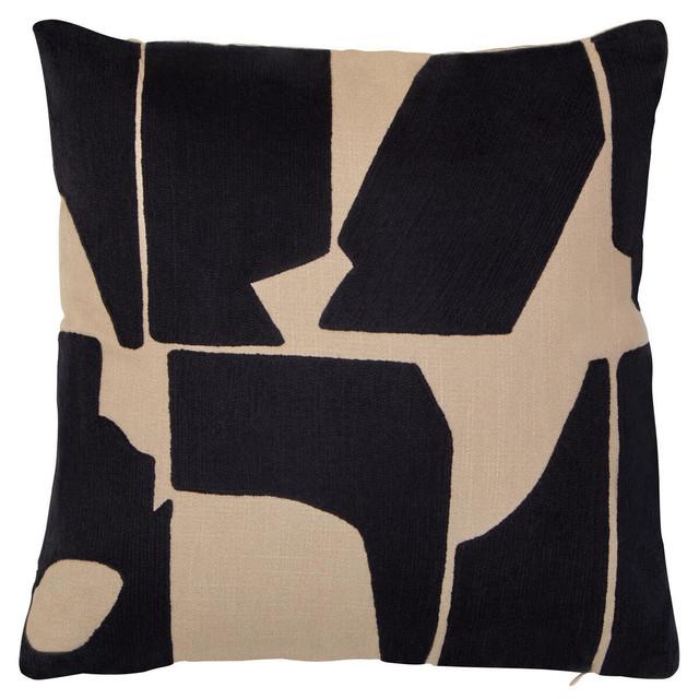 Premier Housewares Bosie Ozella Black And Natural Square Cushion