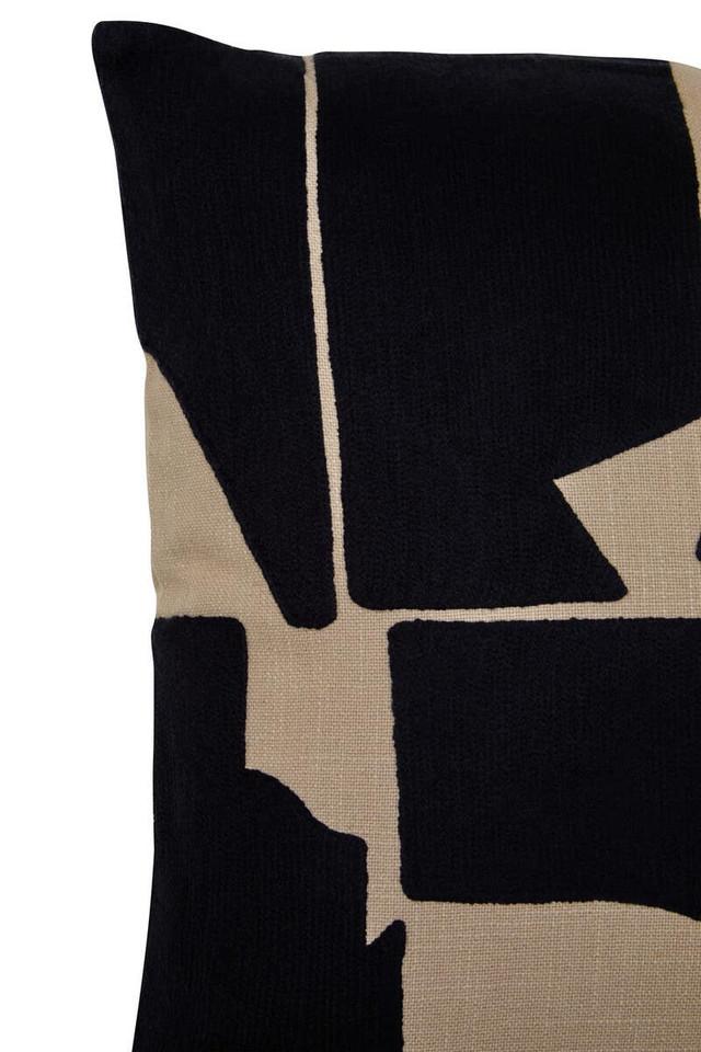 Premier Housewares Bosie Ozella Black And Natural Square Cushion