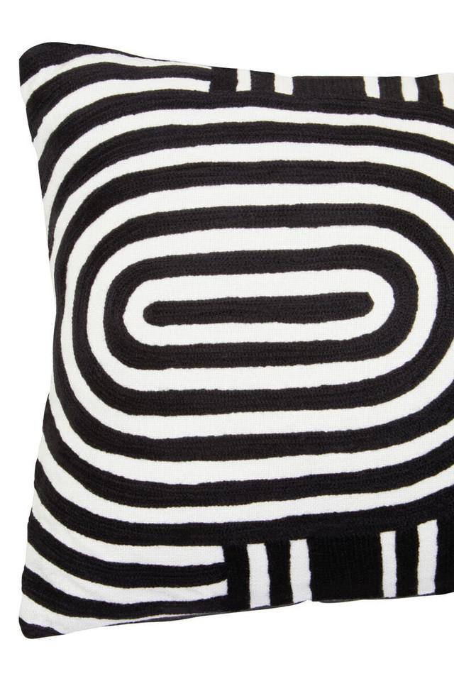 Premier Housewares Bosie Ozella Black And White Cushion