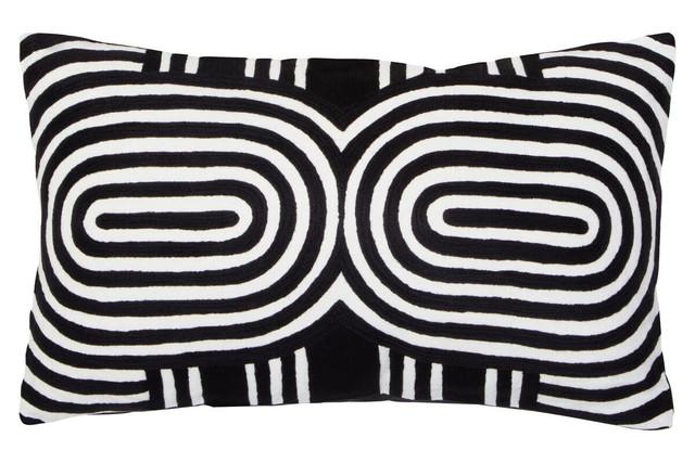 premier housewares Bosie Ozella Black And White Cushion