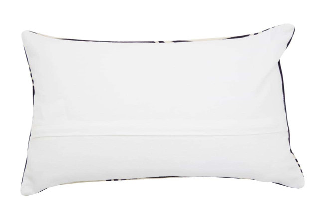 Premier Housewares Bosie Ozella Black And White Embroidered Rectangular Cushion