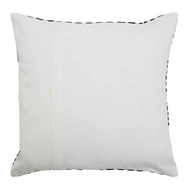 Premier Housewares Bosie Ozella Black And White Square Embroidered Cushion