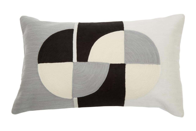 premier housewares Bosie Ozella Circular Embroidered Rectangular Cushion