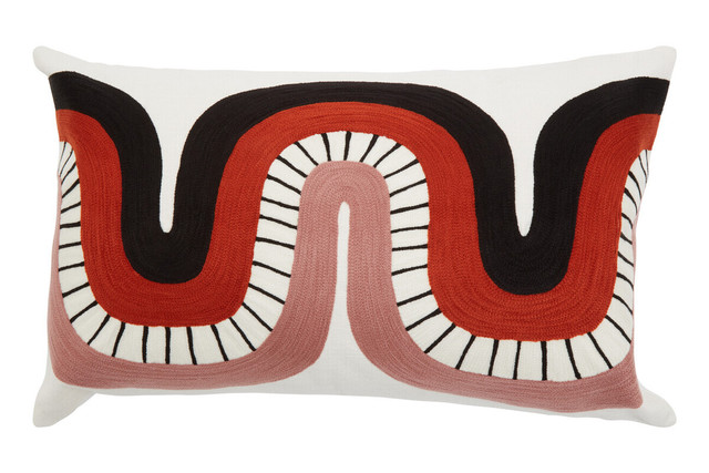 premier housewares Bosie Ozella Curve Pattern Rectangular Cushion