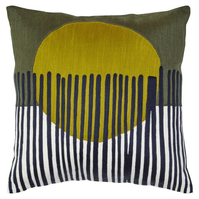 premier housewares Bosie Ozella Green And White Cushion