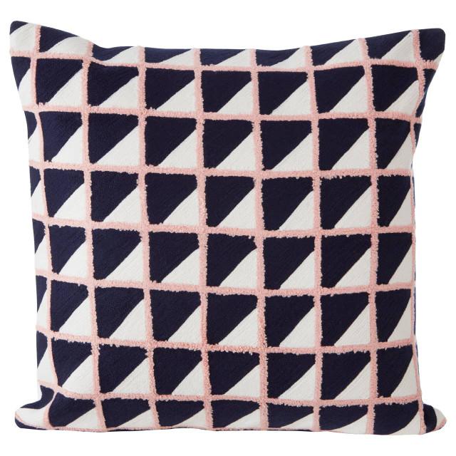 premier housewares Bosie Ozella Grid Design Embroidered Cushion