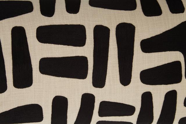 Premier Housewares Bosie Ozella Natural And Black Rectangular Cushion