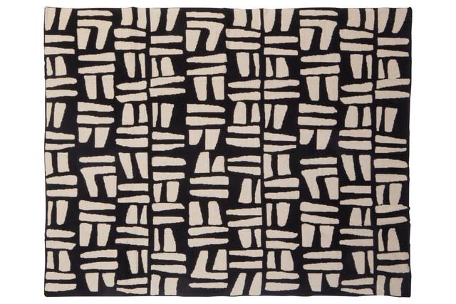 Premier Housewares Bosie Ozella Natural And Black Throw