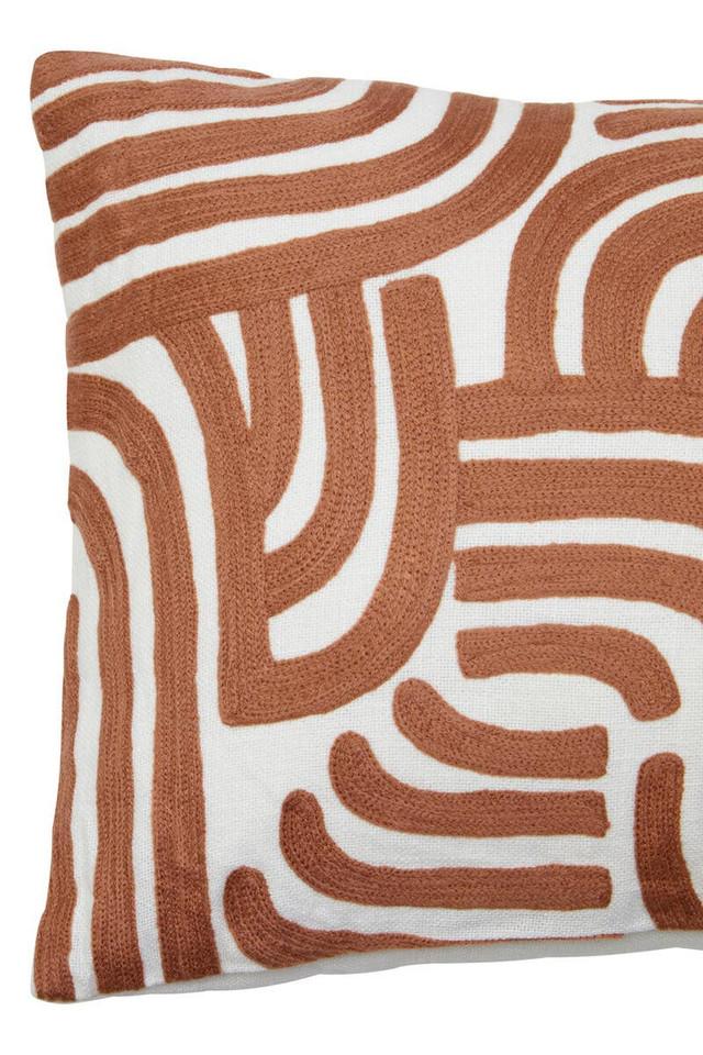 Premier Housewares Bosie Ozella Natural And Terracotta Cushion