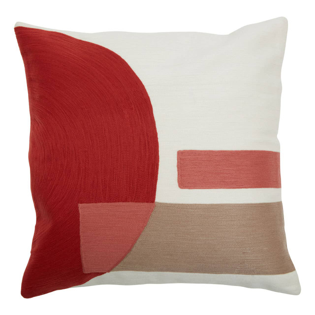 premier housewares Bosie Ozella Red And White Tonal Cushion