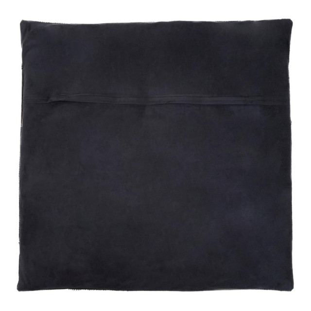 Premier Housewares Bosie Safira Black Hair On Leather Patchwork Cushion