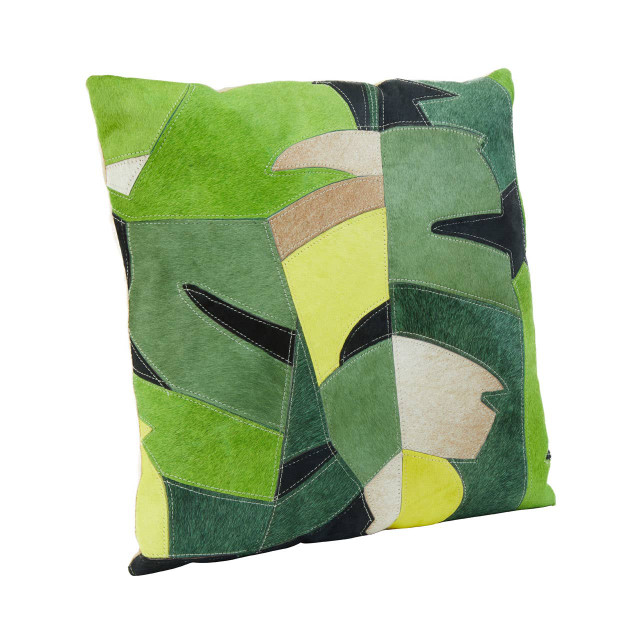 Premier Housewares Bosie Safira Botanical Hair On Leather Cushion
